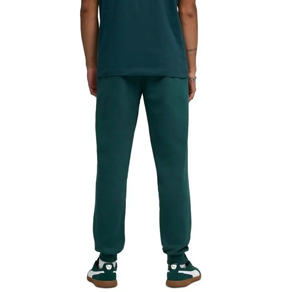 PUMA Mens XXL Sweatpants Green Terrain Logo Cuffed Fleece Active Jogger Pants